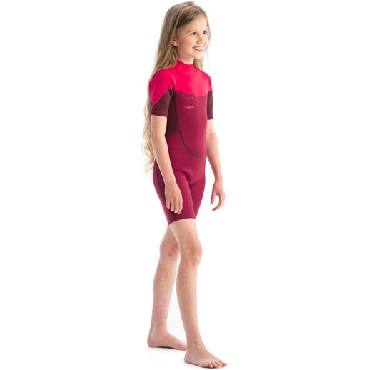 2026 Jobe Junior Boston 2mm Back Zip Shorty Wetsuit 3036210 - Hot Pink